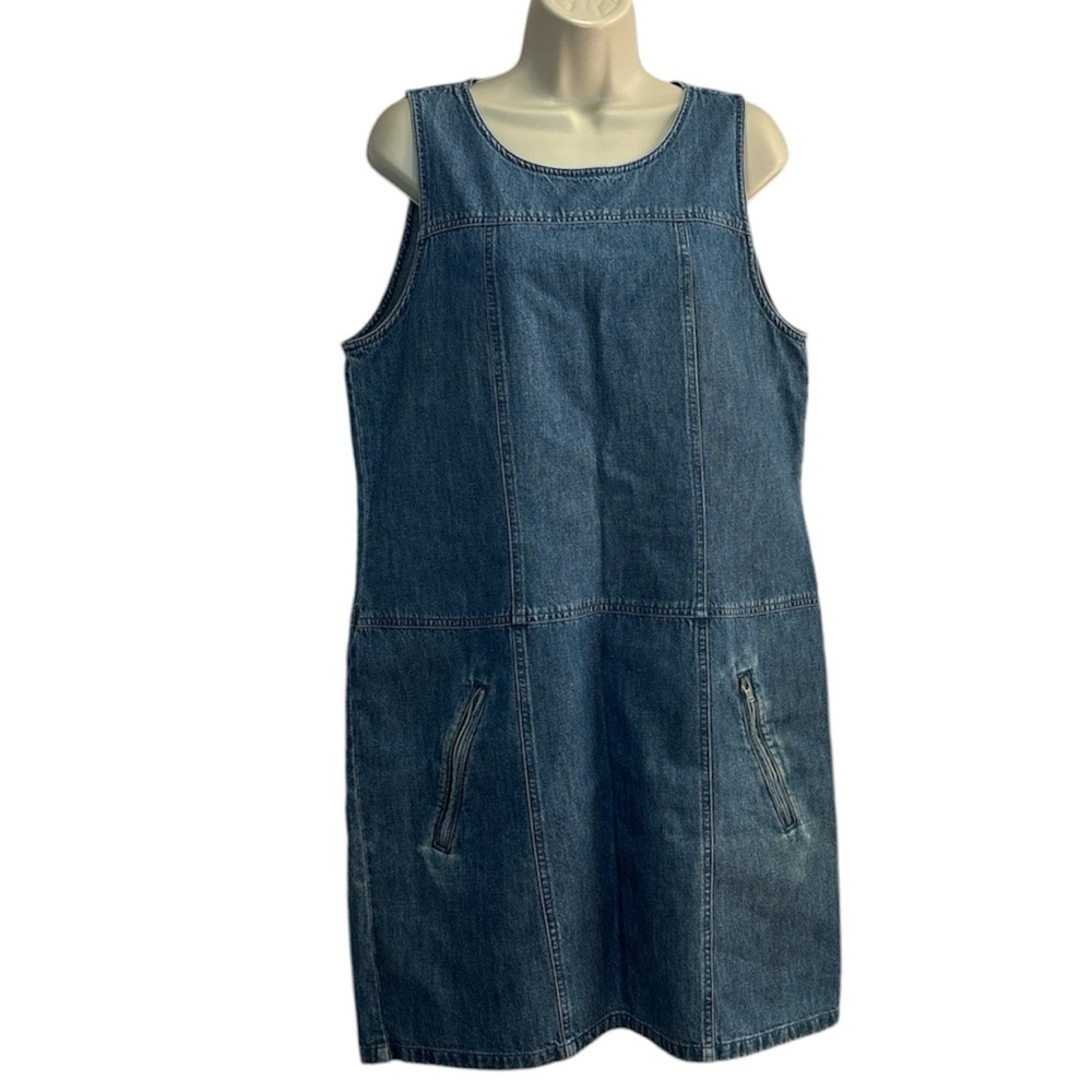 Marsh Landing Blues Women's Sleeveless Denim Blue Jean Overall Dress Size 7
